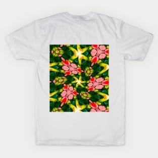 Cute Tropical Flower Pattern T-Shirt